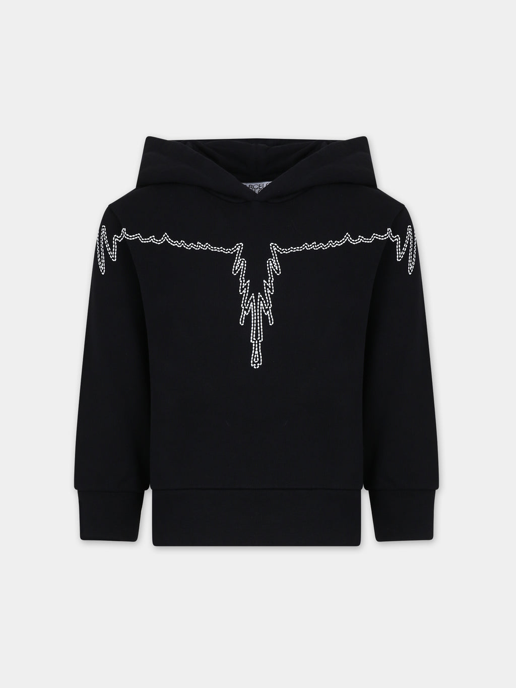 Sweat-shirt noir pour garçon avec ailes